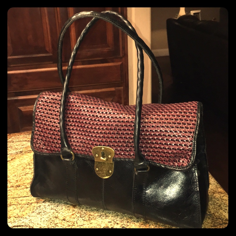 SALE 😲Patricia Nash black and brown woven purse